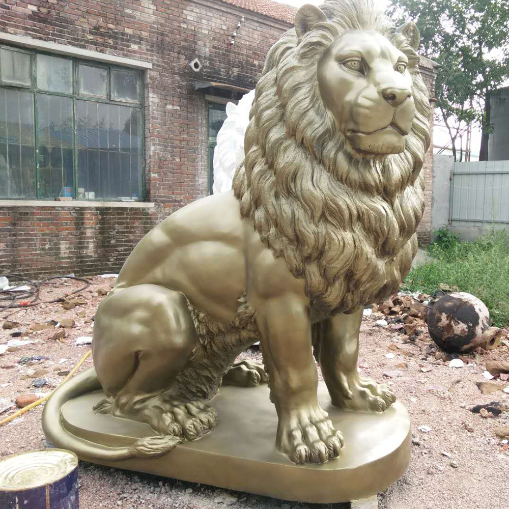 Hot sale modern design fiberglass lion sculpture